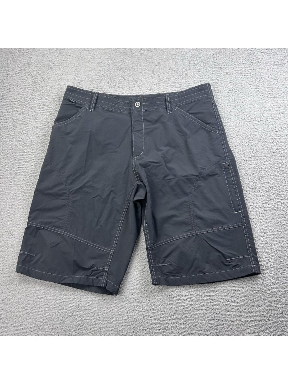 Kuhl Renegade Gray Cargo Mens Shorts Size 40 Outdoor Hiking